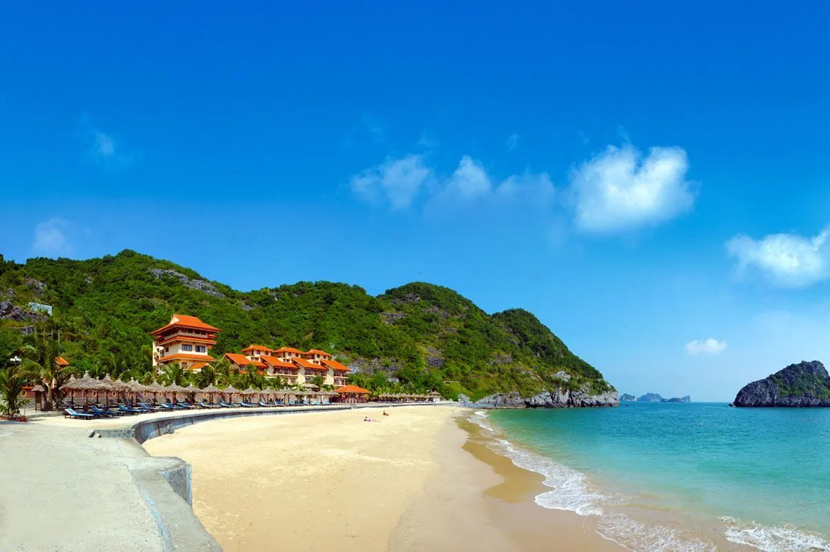 Do Son Beach swimming area Hai Phong Vietnam