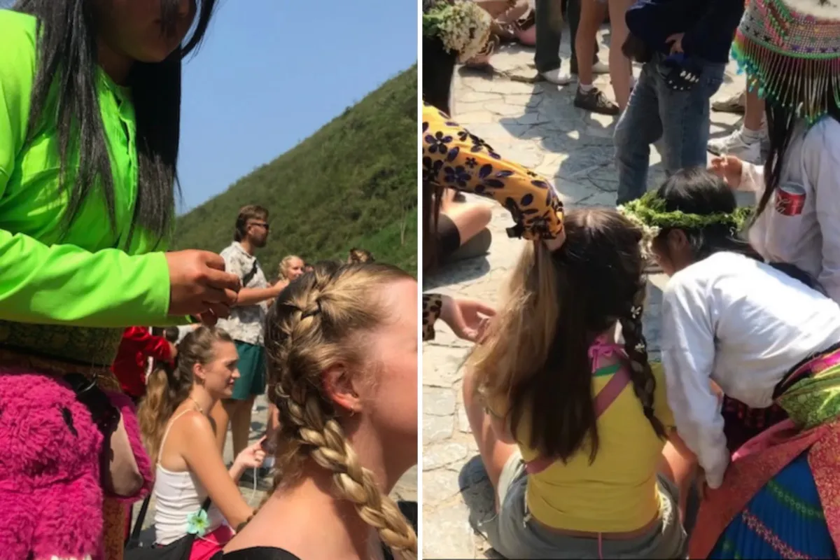 hair braiding in Ha Giang Loop