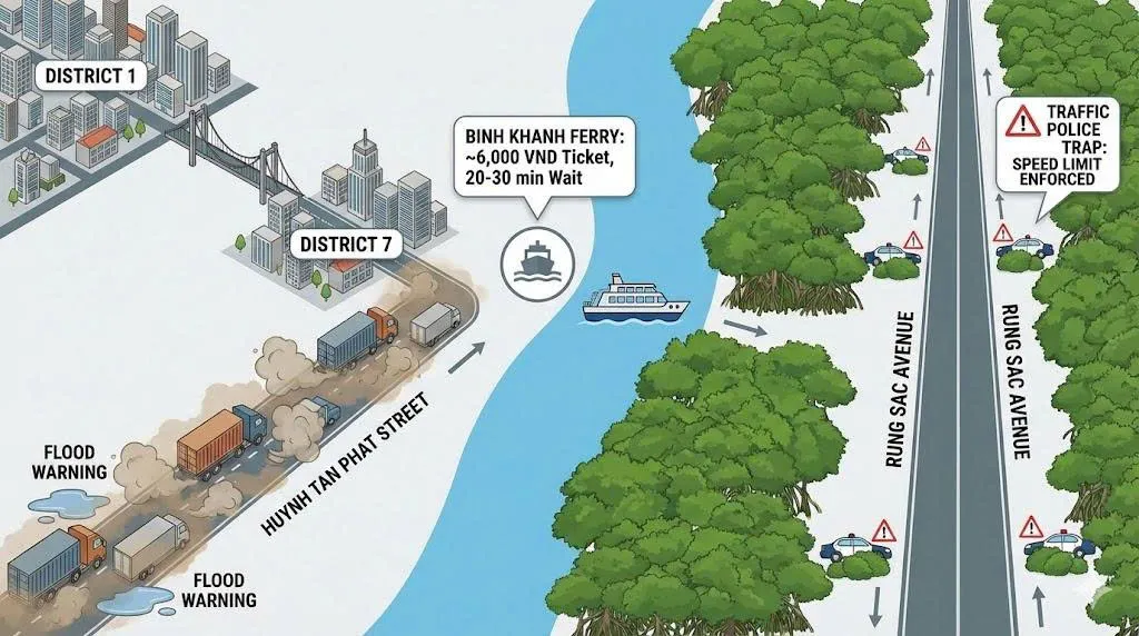 motorbike route in Can Gio