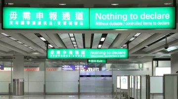 Most tourist will go through nothing to declare green sign at the airport