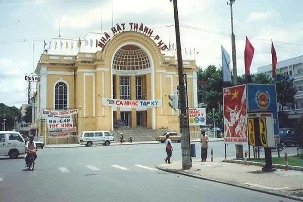 Streets near the city theater in Ho Chi Minh city