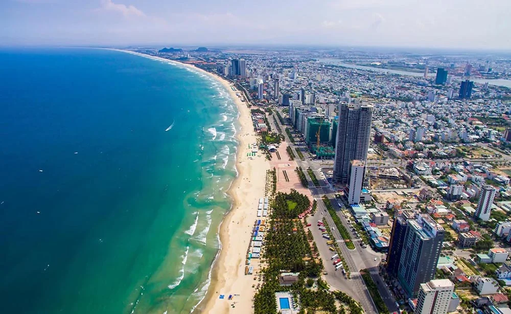 Vietnam coastline showing long beaches and diverse coastal geography