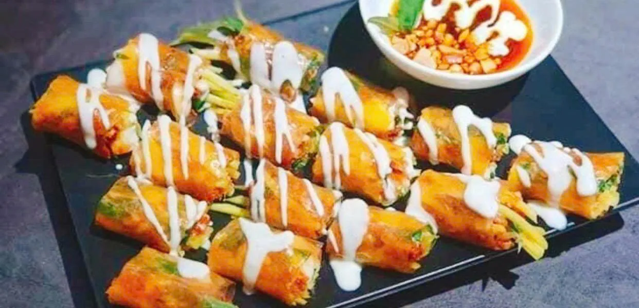 Butter Tamarind Rice Paper Rolls Vietnamese Snack