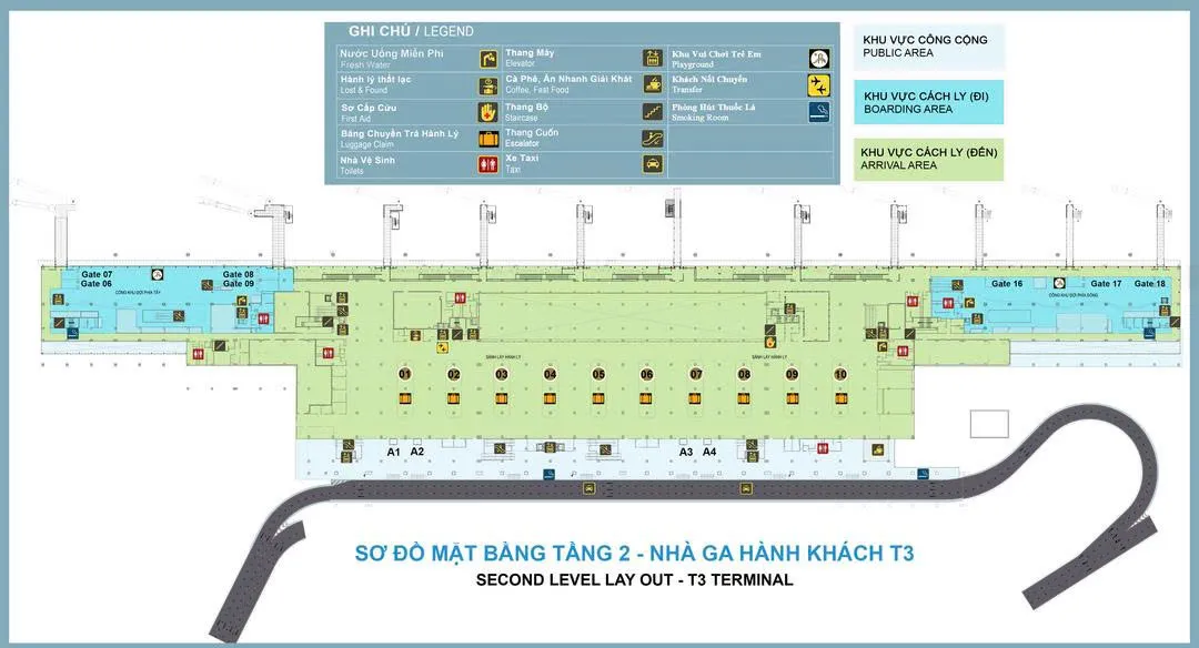 second level lay out t3 terminal
