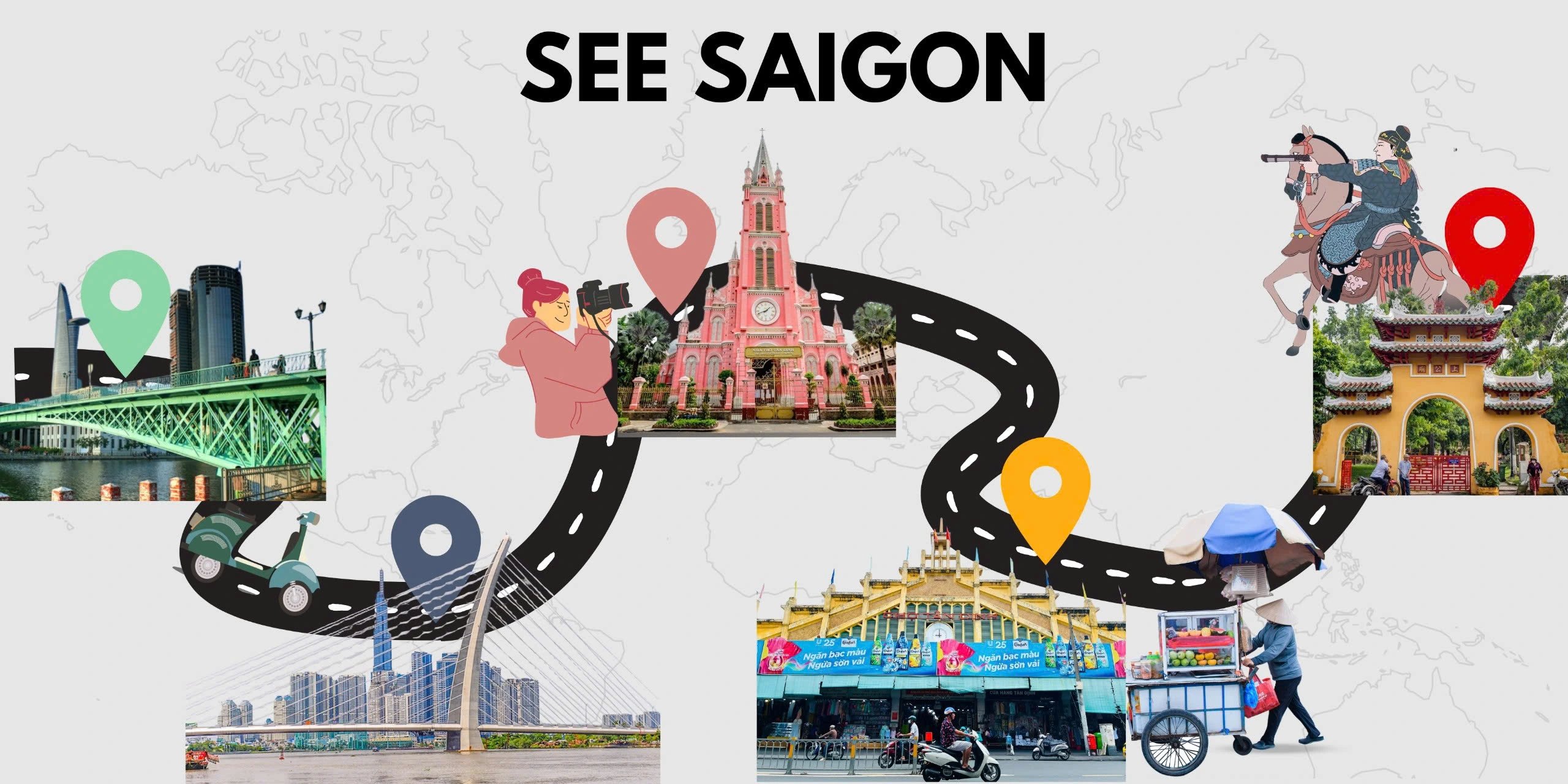 stops of the SEE SAIGON tour