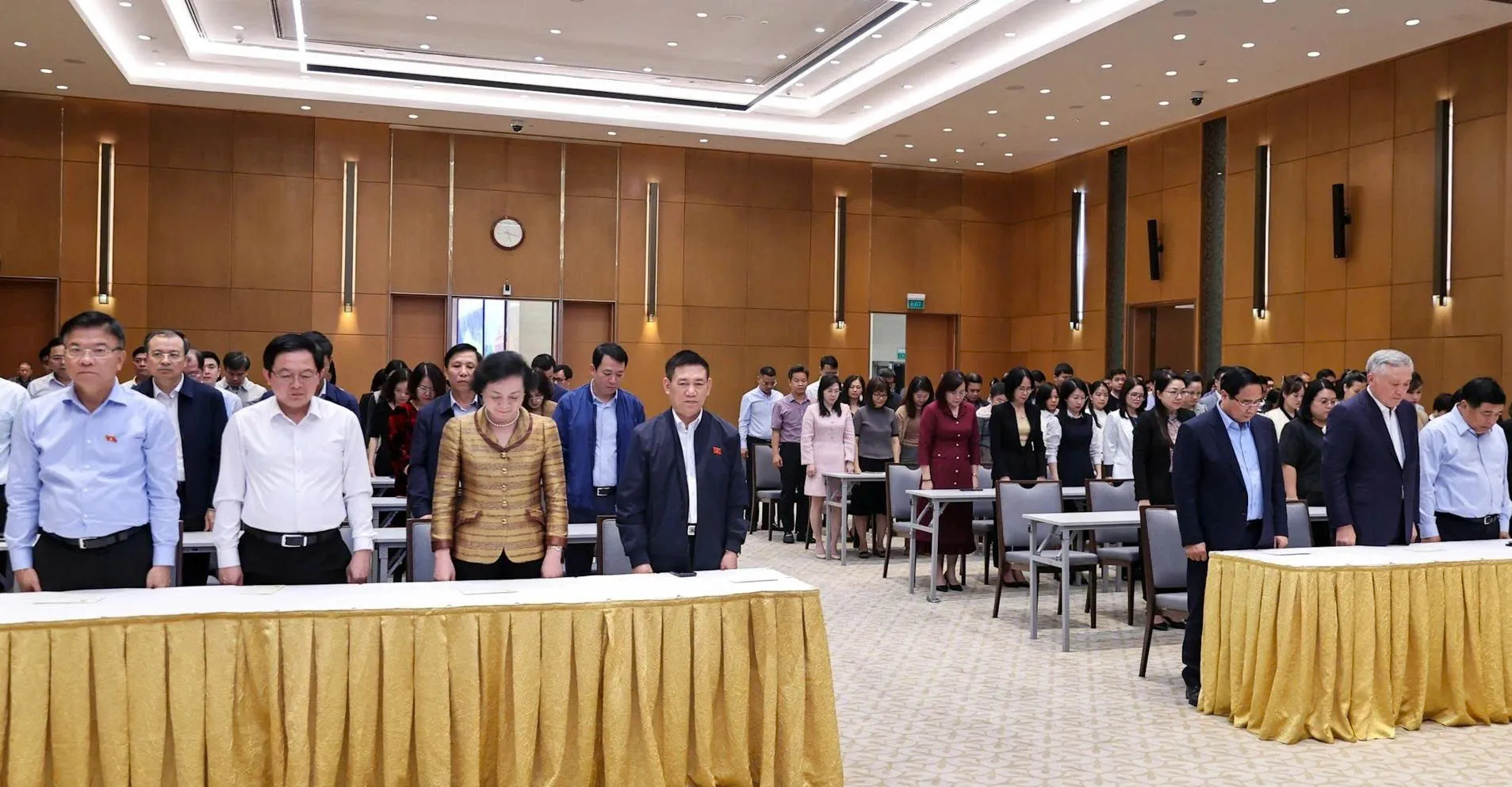 The government is holding a moment of silence for those who lost their lives in the floods