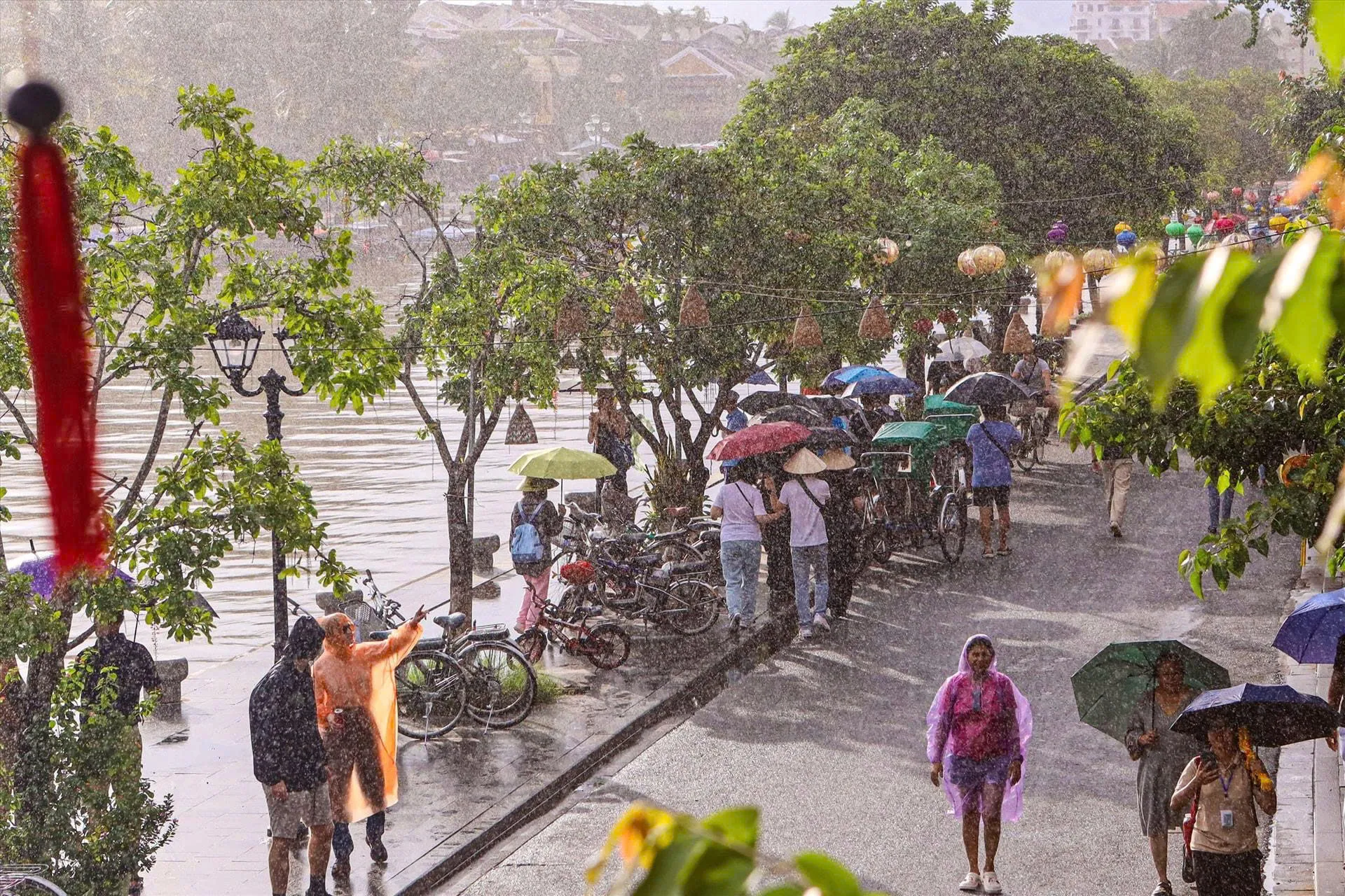 watching the rain in Hoian